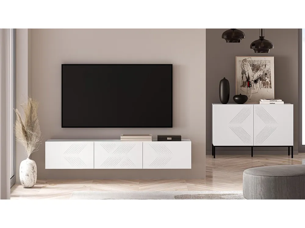 Tv Meubel CLEARING RTV170 3D 170x37x32 Wit