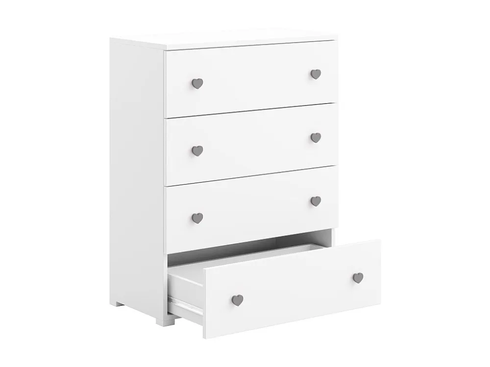 Dressoir EMILY SB80 4D 80x102x40 Wit
