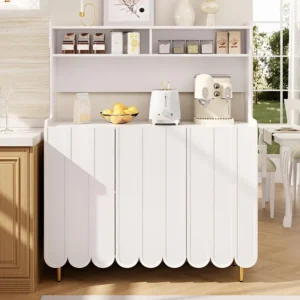 Huat dressoir - 3 vakken en 3 deuren - MDF - Wit ModernLuxe