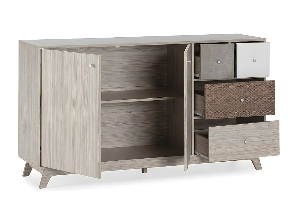 Dressoir Maia 2 deuren 4 laden multicolor VS Venta-stock