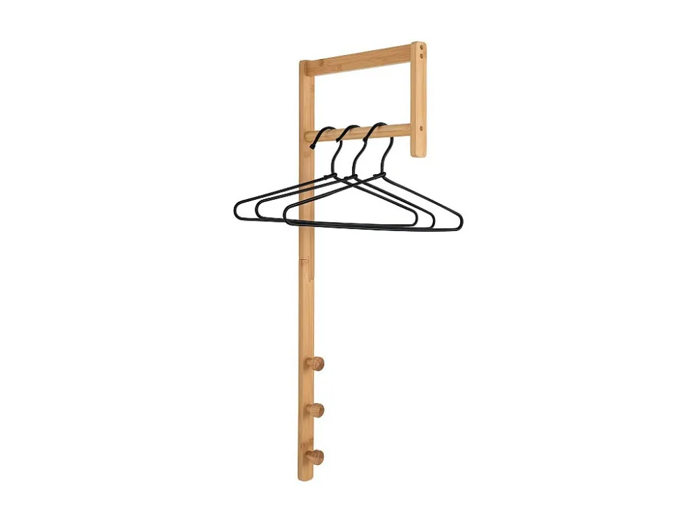 Porte-Manteau Murale Trento, Marron, 30x3x82 cm, EPIKASA