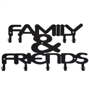 Muurhangers Family and Friends - Zwart - 47x2x29 cm - EPIKASA