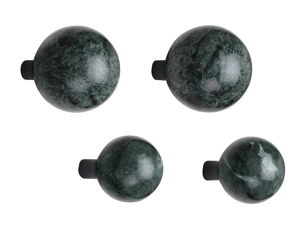 Set van 4 marmeren haken - Kleur: groen - RALONDINE