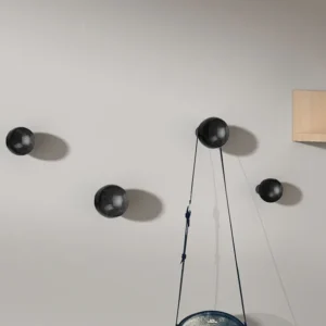 Set van 4 marmeren haken - Kleur: zwart - RALONDINE