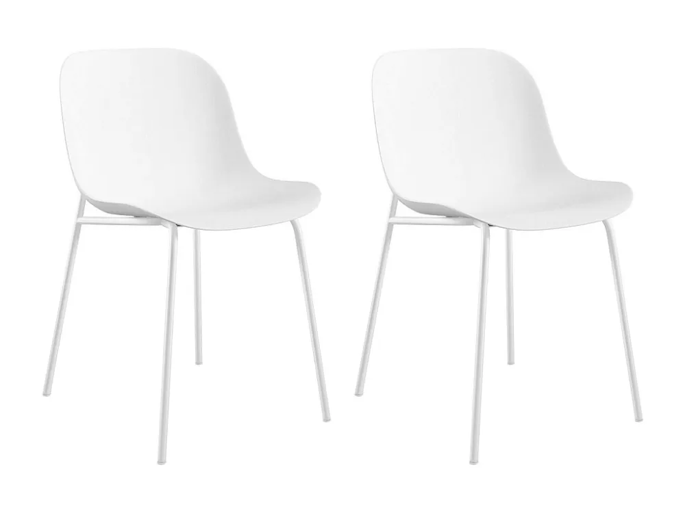 Stoel 2 PK Wit Plastic Loft24