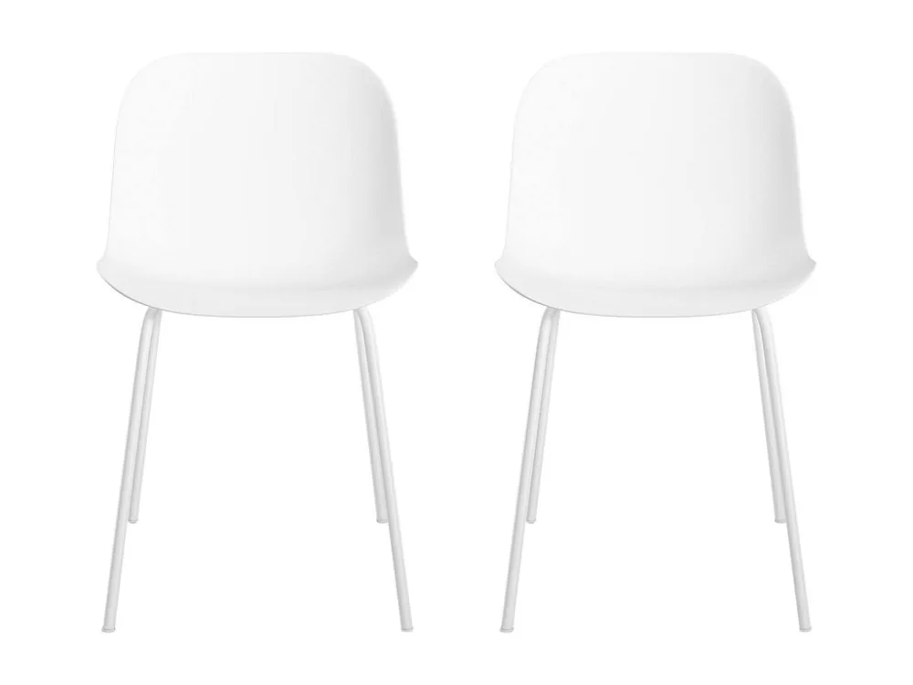 Stoel 2 PK Wit Plastic Loft24