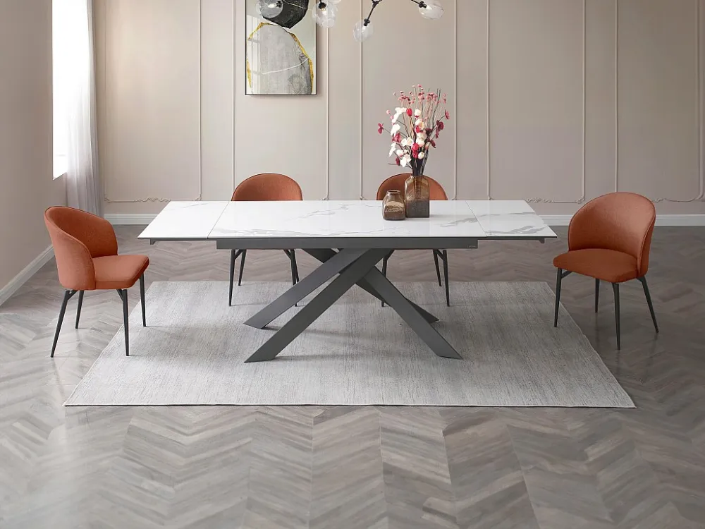 Set van 2 stoelen van stof en metaal - Terracotta - GILONA van Pascal MORABITO Maison Céphy