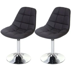 MCW-A60 eetkamerstoel (set van 2), kunstleer bruin
