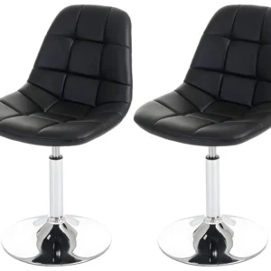 MCW-A60 eetkamerstoel (set van 2), kunstleer zwart