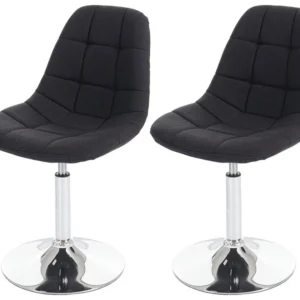 MCW-A60 eetkamerstoel (set van 2), textiel donkergrijs