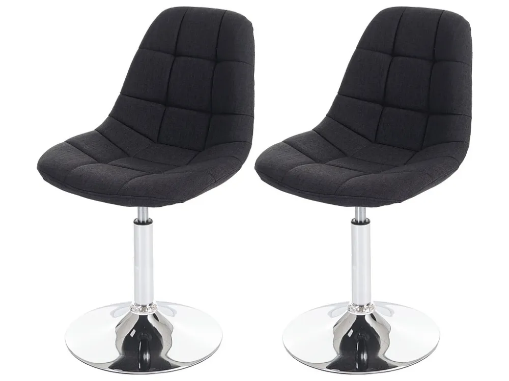 MCW-A60 eetkamerstoel (set van 2), textiel donkergrijs