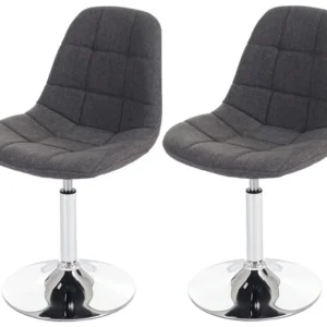 MCW-A60 eetkamerstoel (set van 2), textiel lichtgrijs