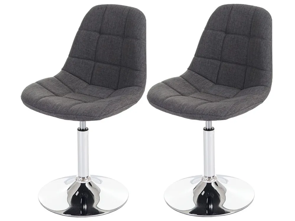 MCW-A60 eetkamerstoel (set van 2), textiel lichtgrijs