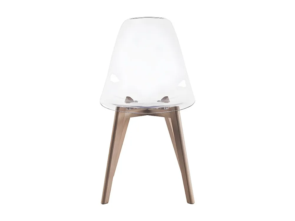 Set 2 stoelen AUDRA - Polycarbonaat en beuk - koop nu
