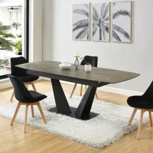 Set van 2 stoelen fluweel en beuken - Zwart - JODY - Koop nu goedkoop online