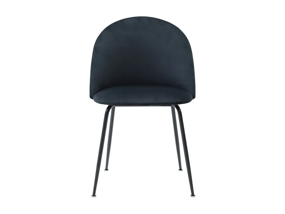 Set van 2 stoelen fluweel en roestvrij staal - Zwart - MELBOURNE