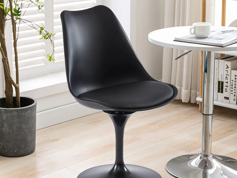 Set van 2 stoelen polypropeen, kunstleer en metaal - Zwart - XAFY - Koop nu online
