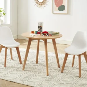 Set van 2 kinderstoelen van polypropyleen en beuken - Wit - LILINOU