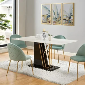 Set van 2 MELBOURNE stoelen - Fluweel en goudmetaal - Saliegroen - Koop nu online