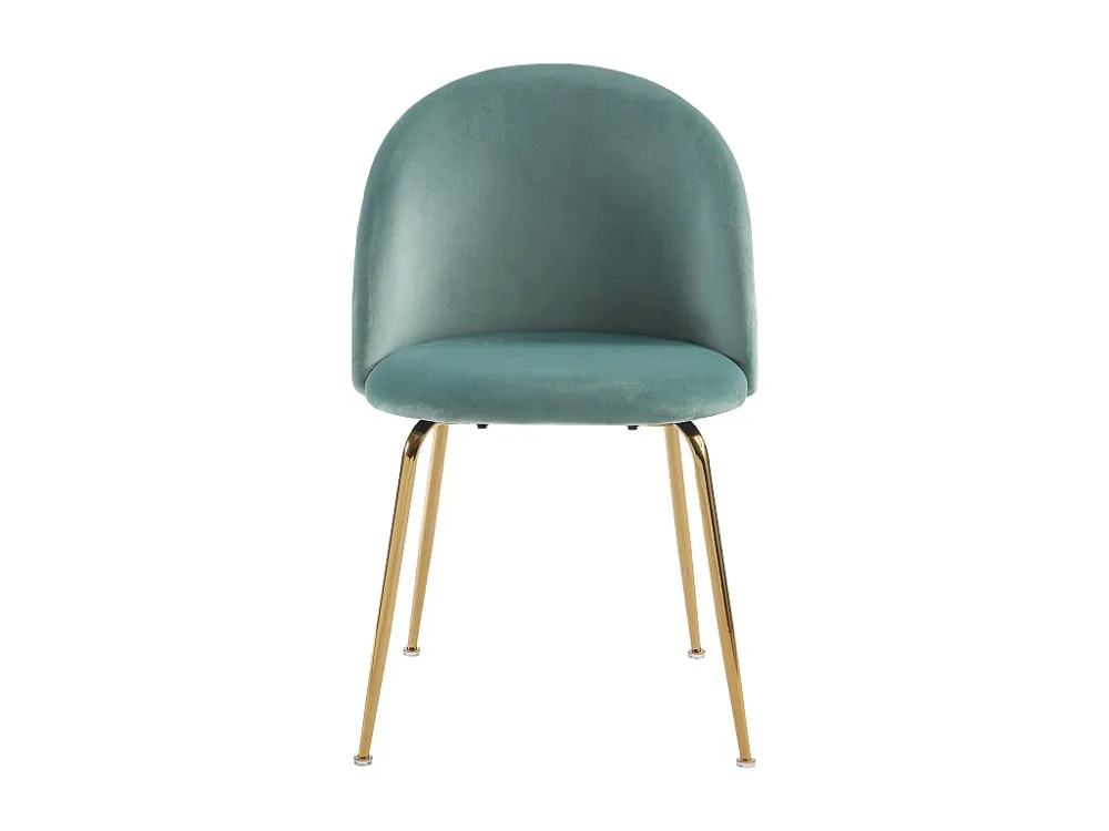 Set van 2 MELBOURNE stoelen - Fluweel en goudmetaal - Saliegroen - Koop nu online