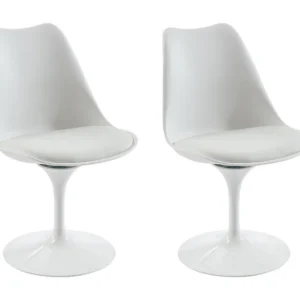 Set van 2 stoelen van polypropyleen en metaal - Wit - XAFY - Koop nu goedkoop online