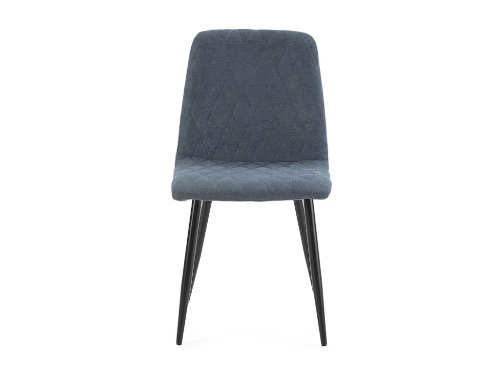 Pak 4 stoelen April gestoffeerd blauwe stof. VS Venta-stock