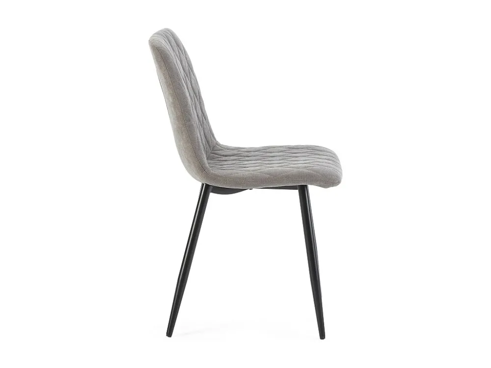 Pak 4 stoelen April gestoffeerd grijze stof. VS Venta-stock