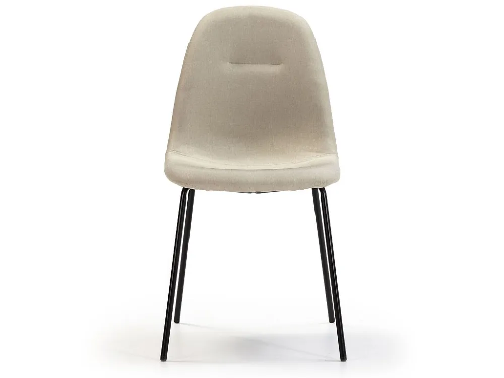 Set van 2 eetkamerstoelen Brenda, beige gestoffeerd, 44 x 54 x 85 cm. VS Venta-stock