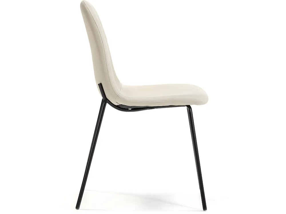 Set van 2 eetkamerstoelen Brenda, beige gestoffeerd, 44 x 54 x 85 cm. VS Venta-stock