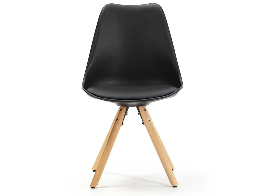 Set van 2 eetkamerstoelen Jeff Nordic Style Zwart, 54 x 49 x 84 cm VS Venta-stock