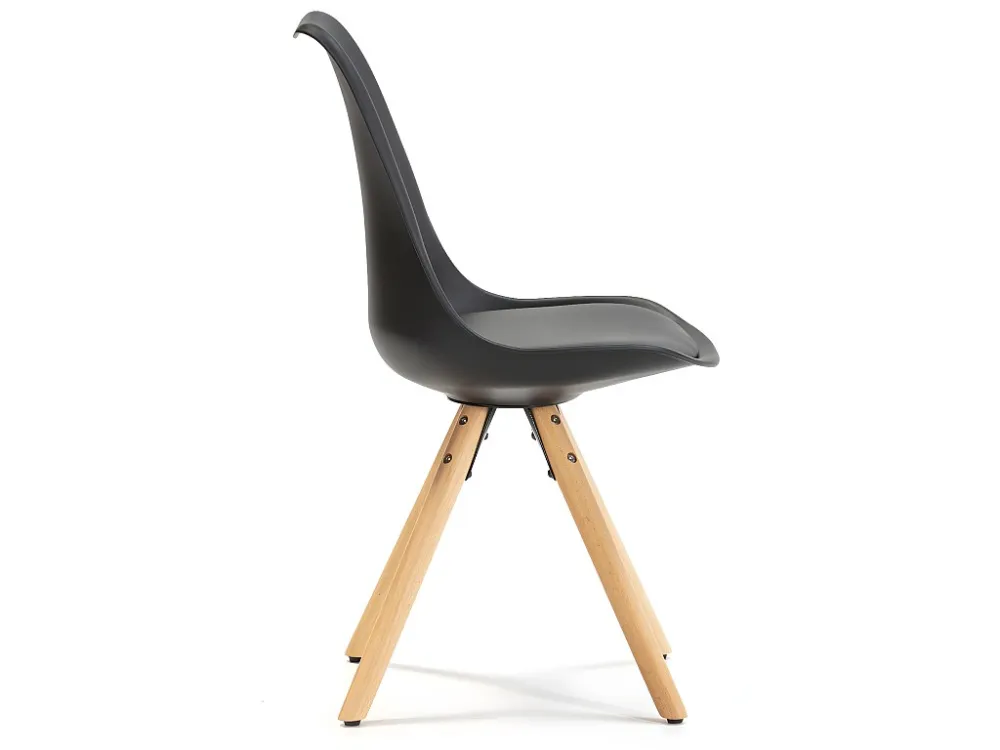 Set van 2 eetkamerstoelen Jeff Nordic Style Zwart, 54 x 49 x 84 cm VS Venta-stock