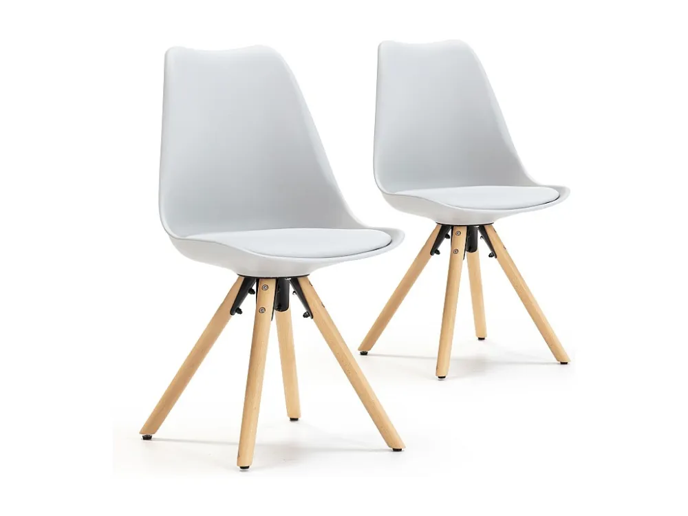 Set van 2 eetkamerstoelen Jeff Nordic Style Grijs, 54 x 49 x 84 cm VS Venta-stock