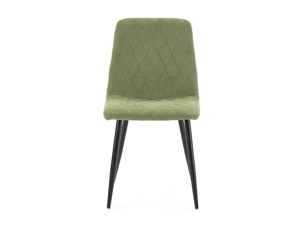 Vier stoelen April gestoffeerd groene stof. VS Venta-stock