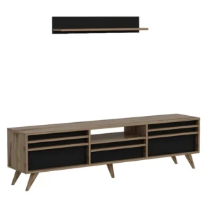 TV-Meubel Hira - Zwart - 180x35x48 cm - EPIKASA