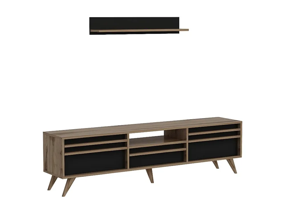 TV-Meubel Hira - Zwart - 180x35x48 cm - EPIKASA