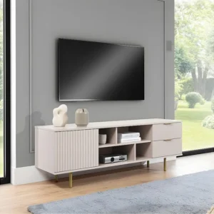 Hedendaagse TV-meubel "Nawil" met praktische opbergruimte - Beige Habitat et jardin