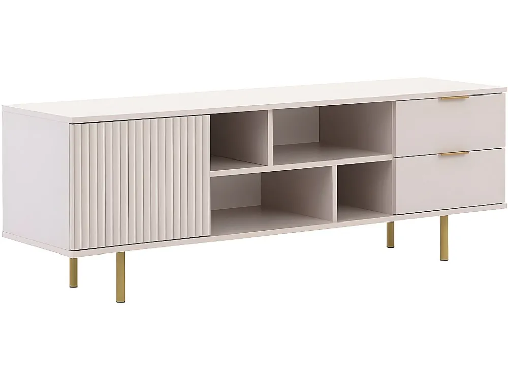 Hedendaagse TV-meubel "Nawil" met praktische opbergruimte - Beige Habitat et jardin