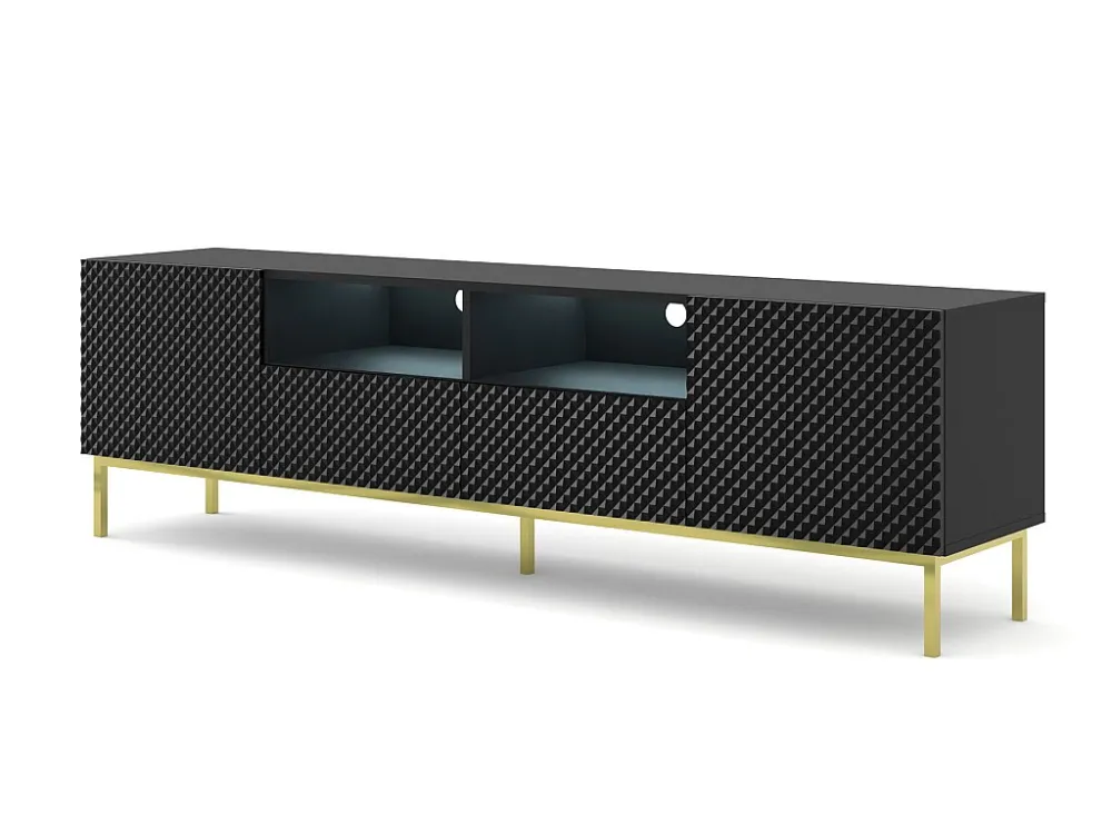 TV-meubel RAVENNA C 200 cm 2D2S glanzend zwart Homlando