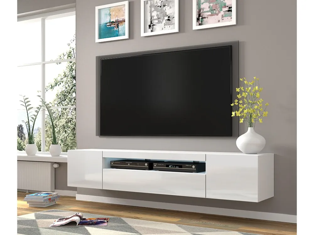 Tv Meubel AURA RTV200 3D 200x37x42 Wit