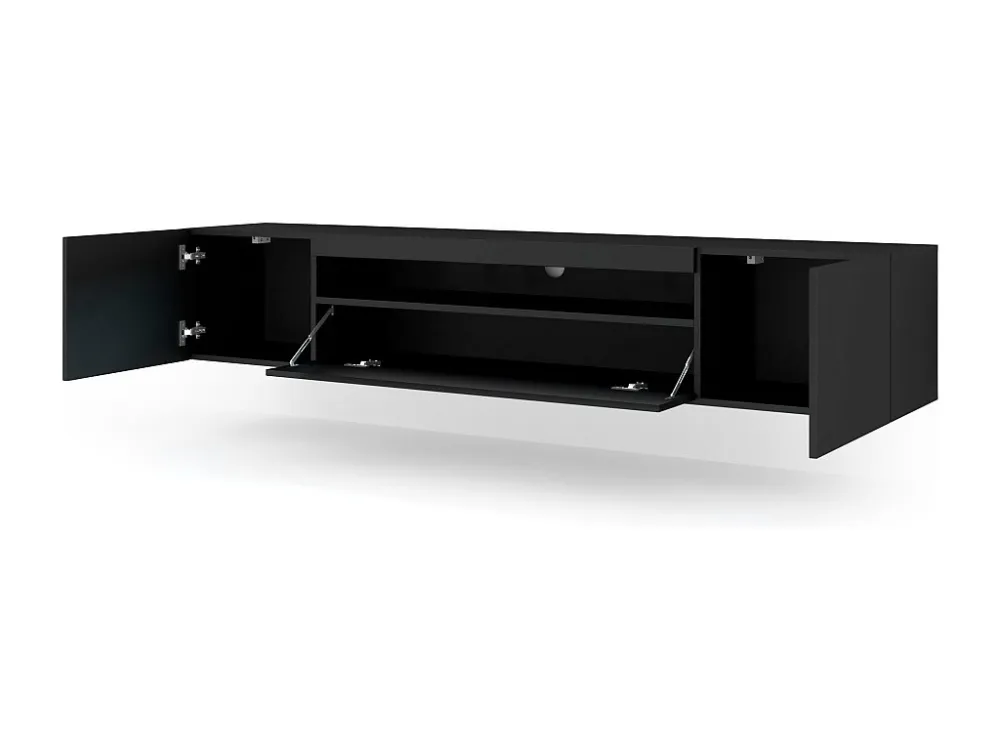 Tv Meubel AURA RTV200 3D 200x37x42 Zwart