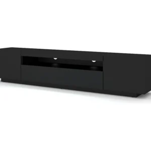 Tv Meubel AURA RTV200 3D 200x37x42 Zwart