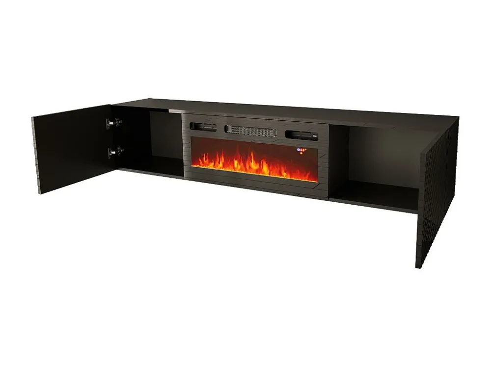 Tv Meubel CARBON RTV180 2D 180x35x38 Zwart
