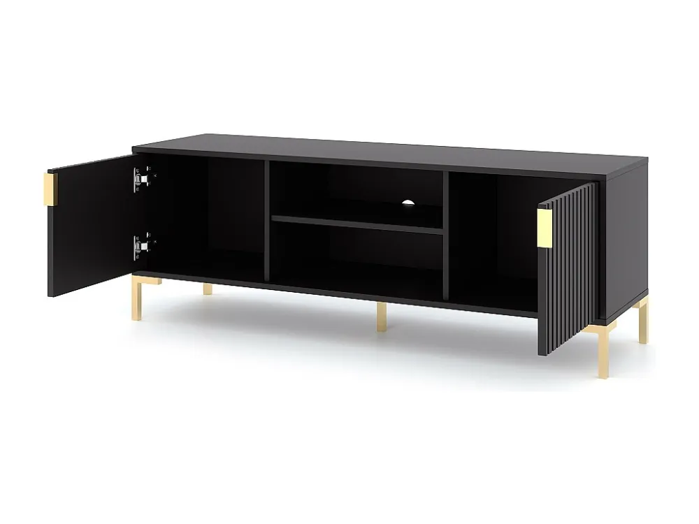 Tv Meubel FLINN RTV140 2D 140x40x50 Zwart