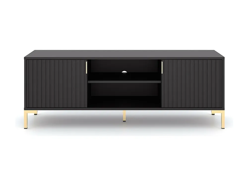 Tv Meubel FLINN RTV140 2D 140x40x50 Zwart