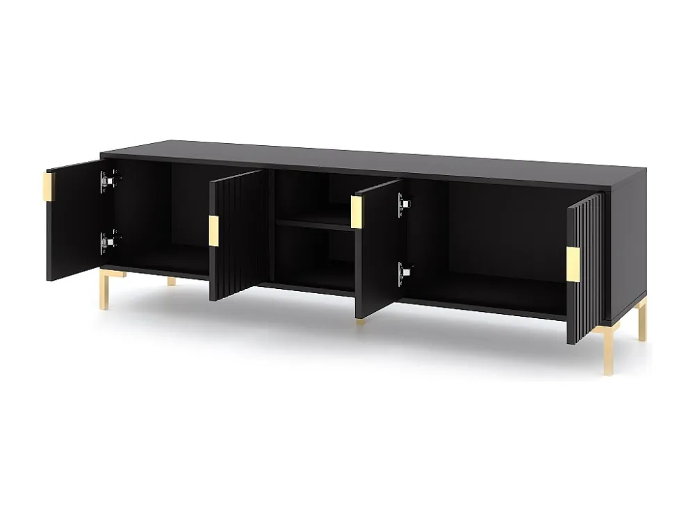 Tv Meubel FLINN RTV165 4D 165x40x50 Zwart