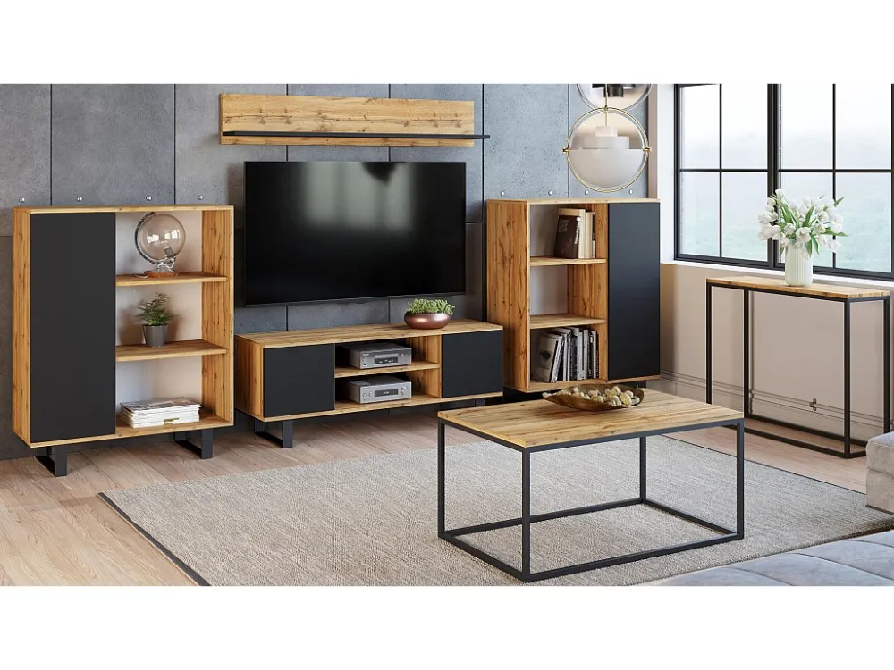 Tv Meubel FOCUS RTV155 2D 155x40x48 Grafiet