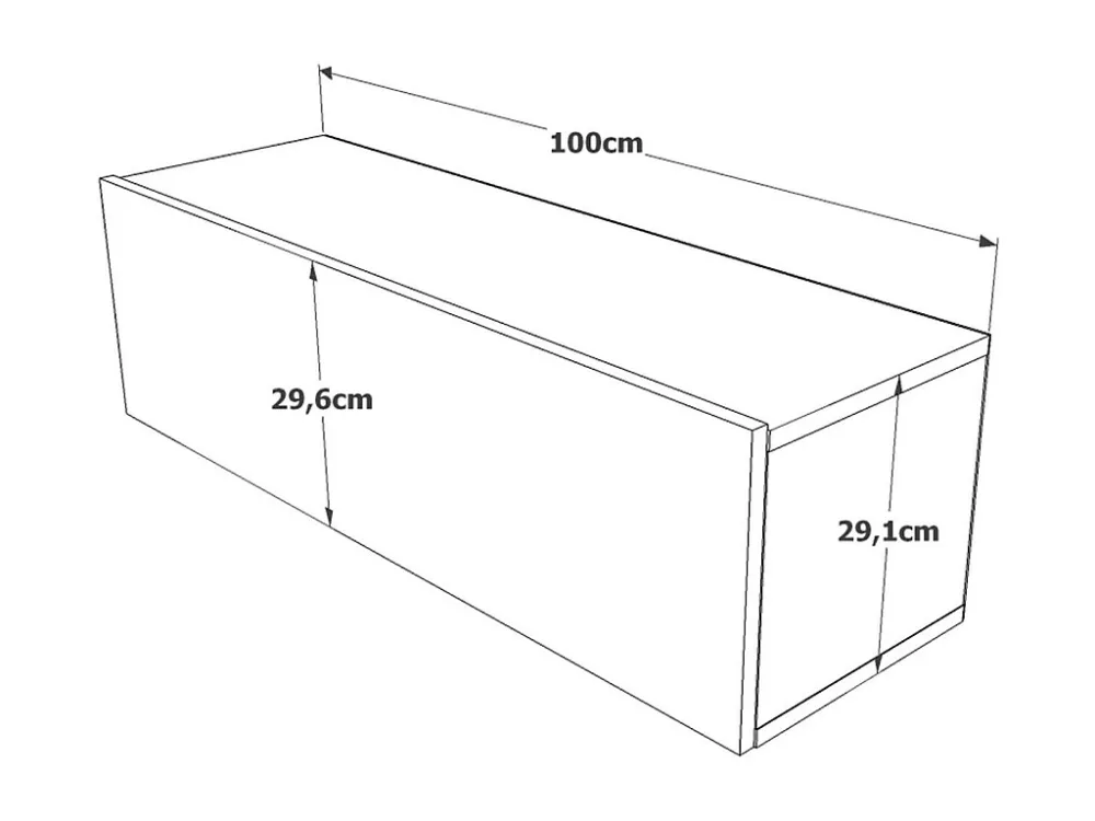 Tv Meubel FUTURE12 RTV100 1D 100x32x30 Wit