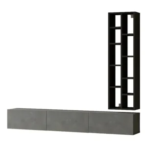 Tv Meubel LUVIO RTV175 3D 175x27x145 Grijs