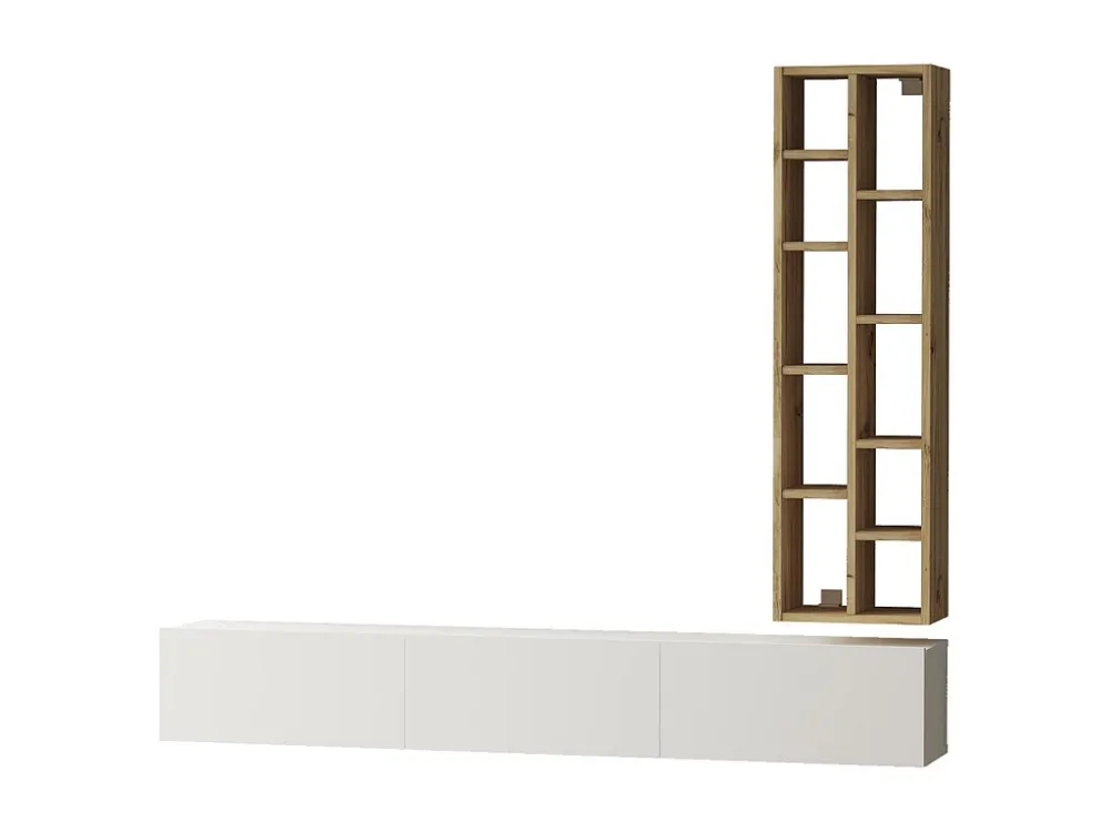 Tv Meubel LUVIO RTV175 3D 175x27x145 Wit