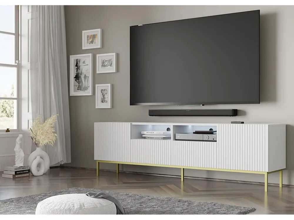 Tv Meubel RAVENNA CCK RTV200 2D2D 200x42x58 Wit